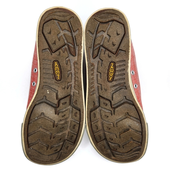 Keen Arcata Low Lace up Canvas Suede Pink Red Sneaker 5 - Picture 7 of 8